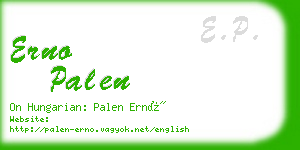 erno palen business card